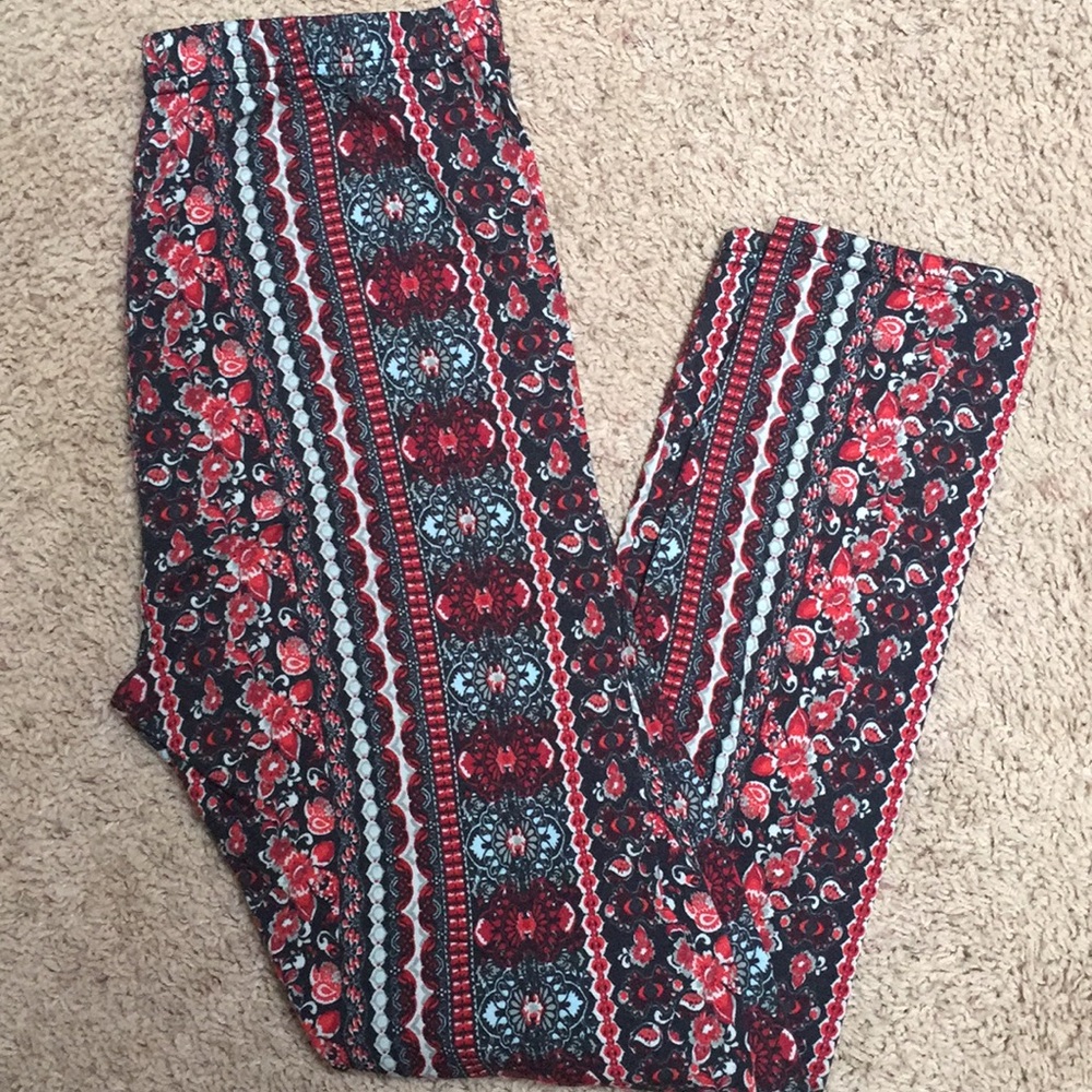 8 of Hearts Floral Print Leggings